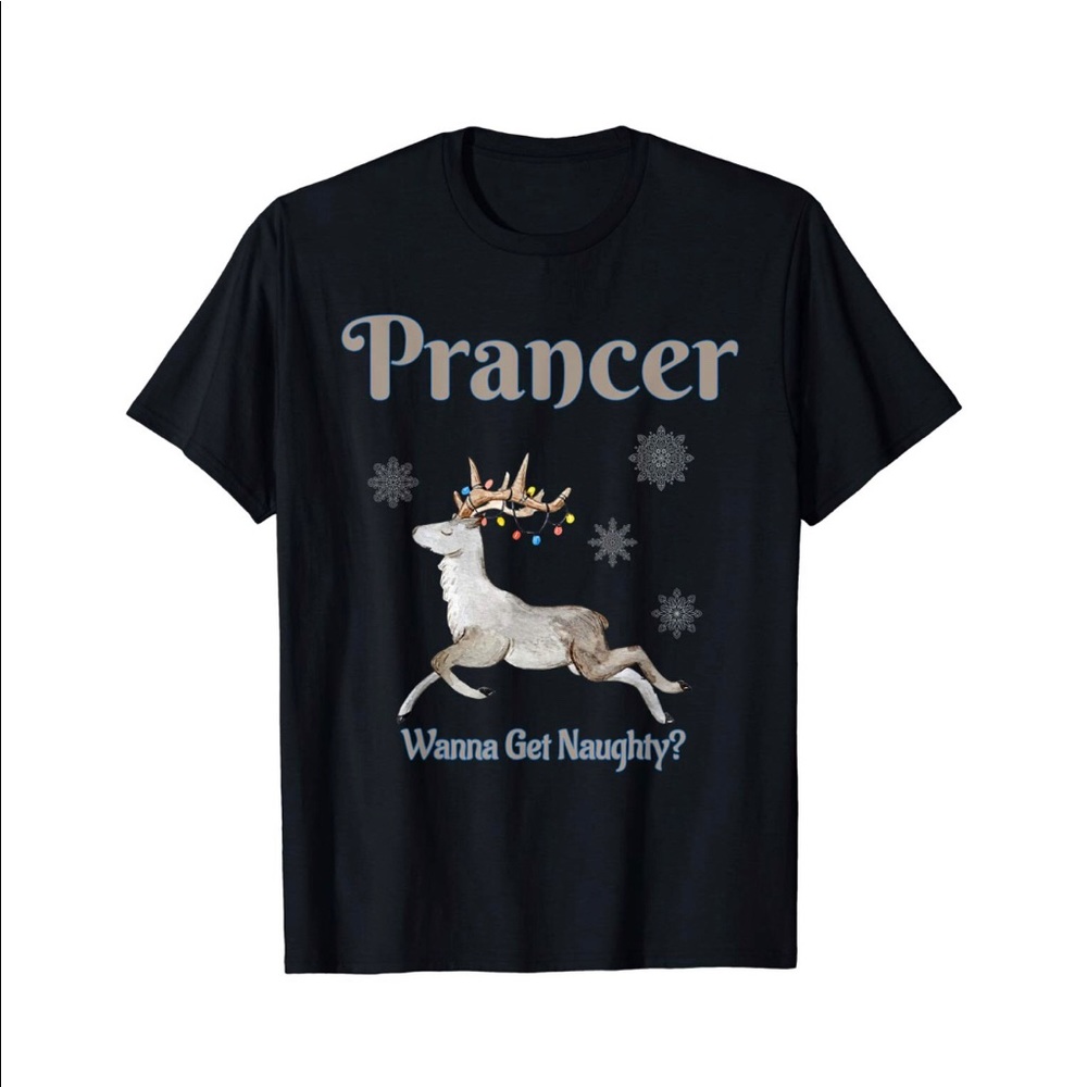 Prancer Reindeer T-shirt Holiday Shirt